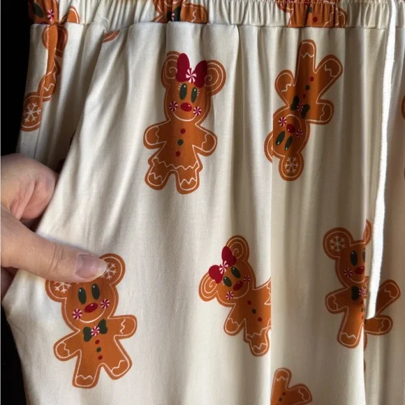 NWOT Mickey Magical Gingerbread | Women’s PJ PANTS and TOP SET SIZE LARGE - Picture 12 of 15